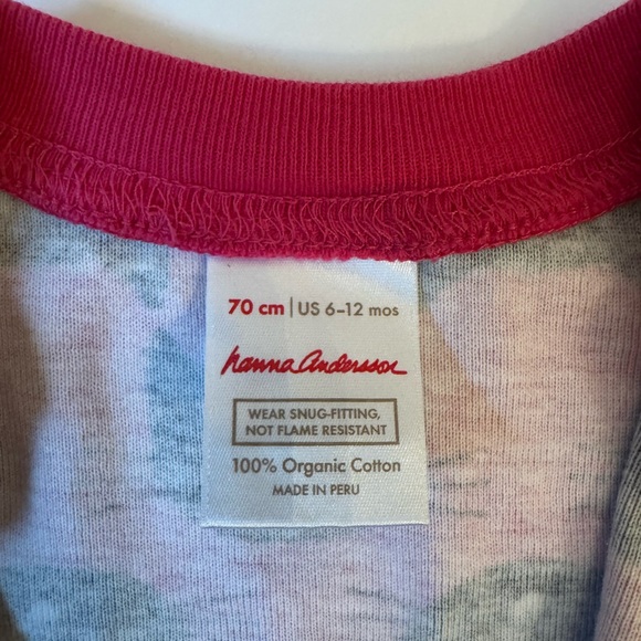 Hanna Andersson Pink and Black Cat Print Sleeper - Picture 4 of 5